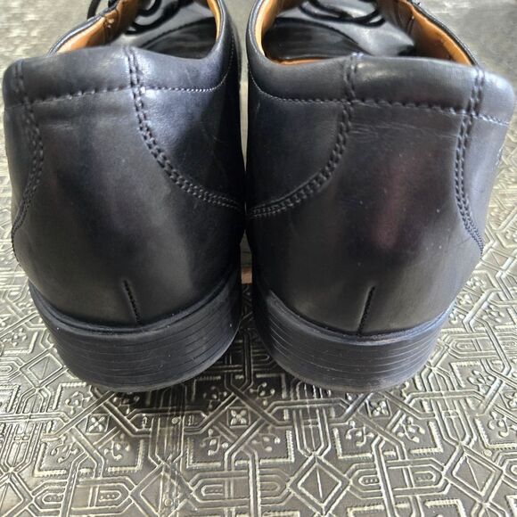🐢 Clarks Men's Black Whiddon Cap Toe Oxford Size 10.5. - Picture 7 of 16